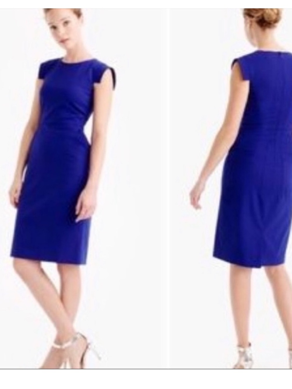 J crew resume dress Byzantine blue cobalt royal 0 - Picture 2 of 2